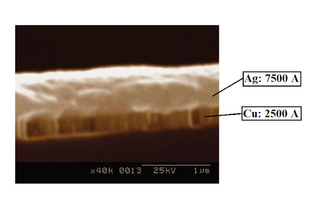 Результаты технологических процессов. Осаждение стека Ag-Cu